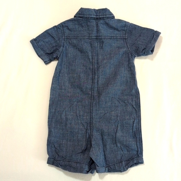 joe fresh chambray style button down romper 18-24 months baby toddler boys - Picture 6 of 6